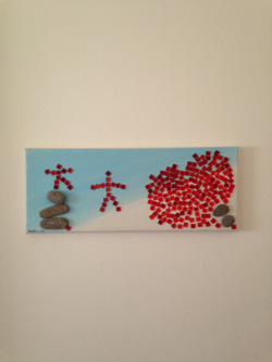 "Cuore di pietra" (tela 50x20)