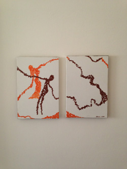 "Danza di coppia" (2 tele 20x30)